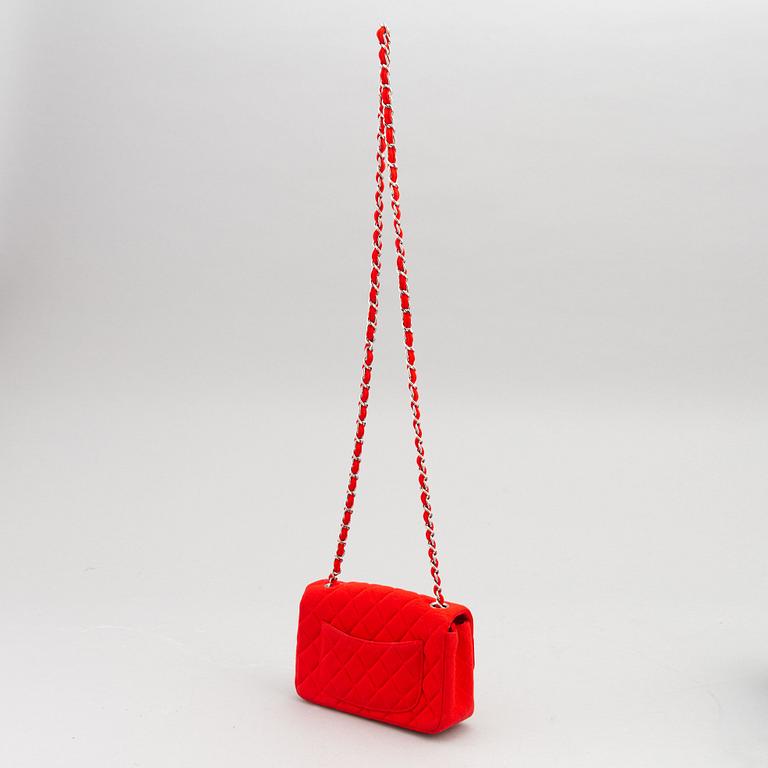 Chanel, a red fabric 'Single Flap Bag', 2014.
