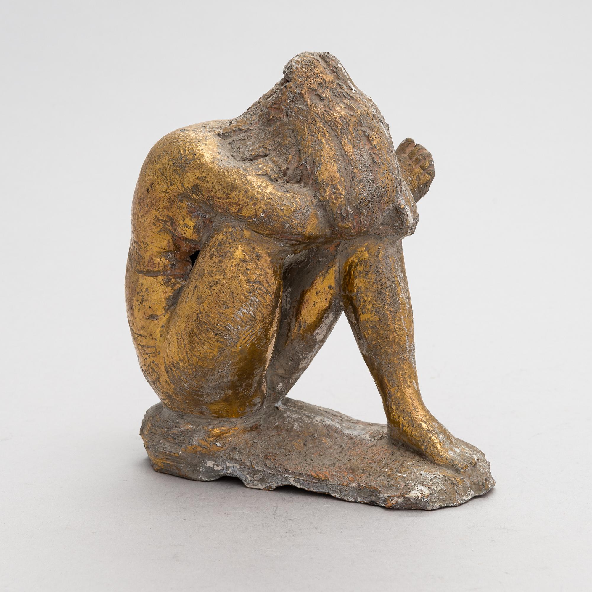 Matti Haupt, A gilt terracotta sculpture by Matti Haupt.