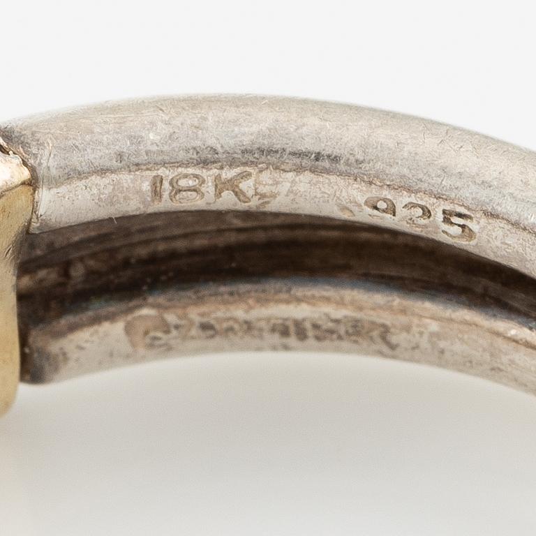 Ring, Cartier,  silver och 18K guld.