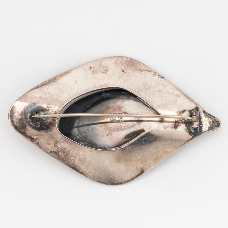 Brooch, J. Tostrup. silver, Norge.