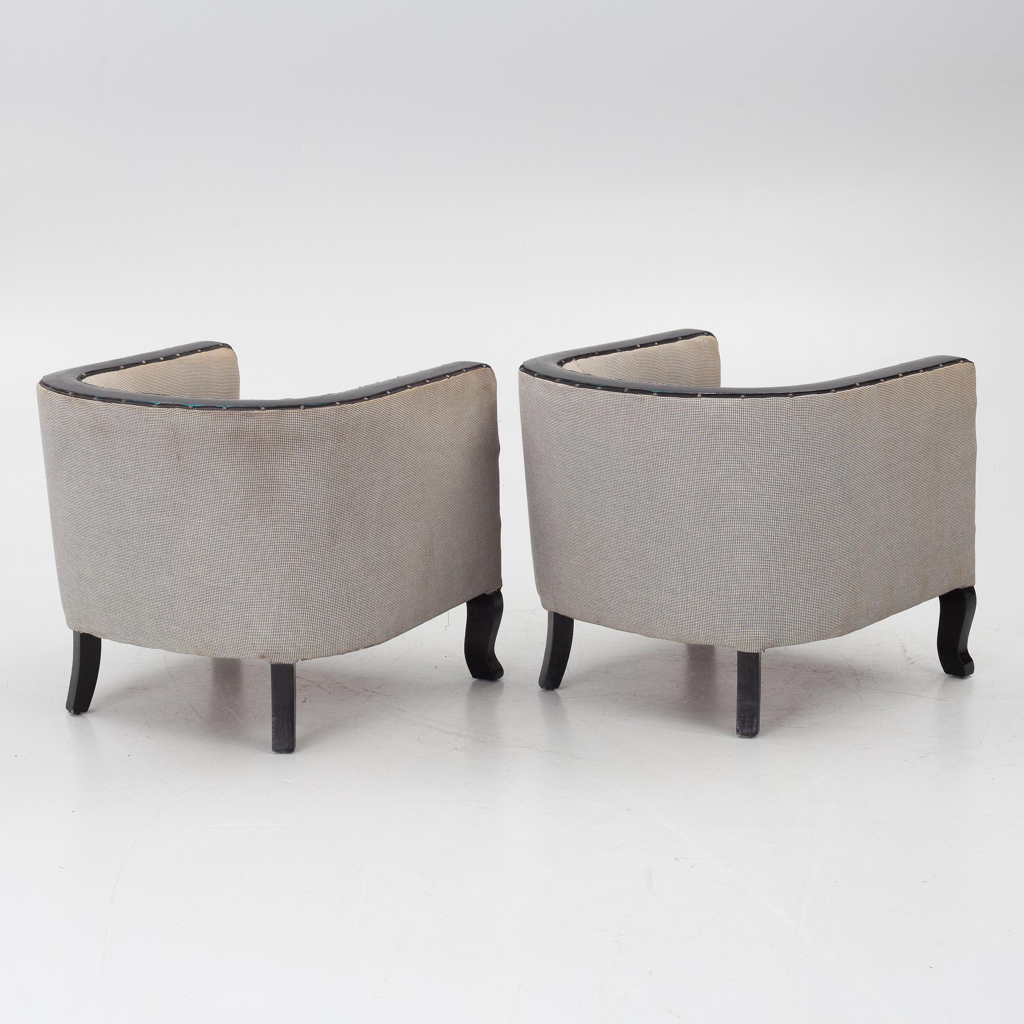 A pair of armchairs, first half of the 20th century.