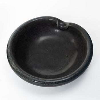 Gertrud Lönegren, Five stoneware vases and a dish, Rörstrand, 1936–1941.