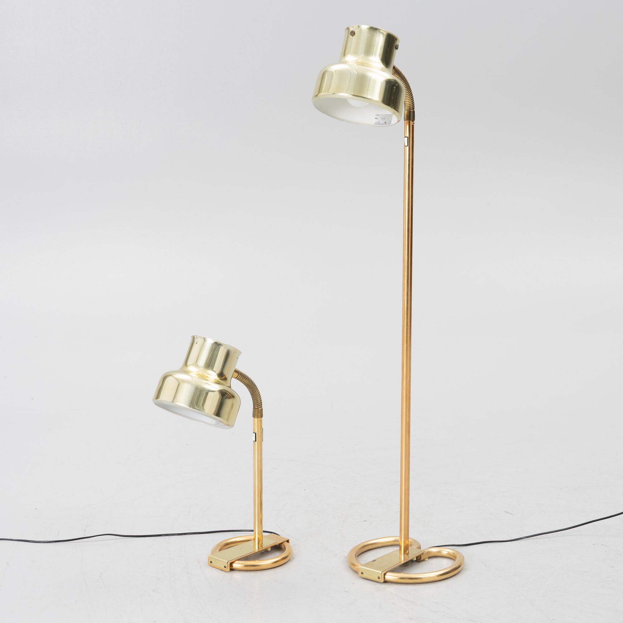 Anders Pehrson, Floor lamp and table lamp, “Bumling”, Ateljé Lyktan, Åhus.
