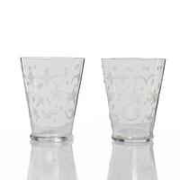 Edward Hald, a set of 23 seltzer glasses, 'Stjärnhimmelsmönstret', Orrefors, 1920s.