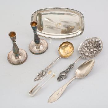 SILVERFÖREMÅL, 6 delar, 1900-tal. Vikt ca 396 gram.