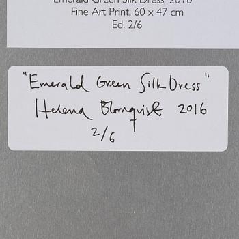 Helena Blomqvist, "Emerald Green Silk Dress", 2016.