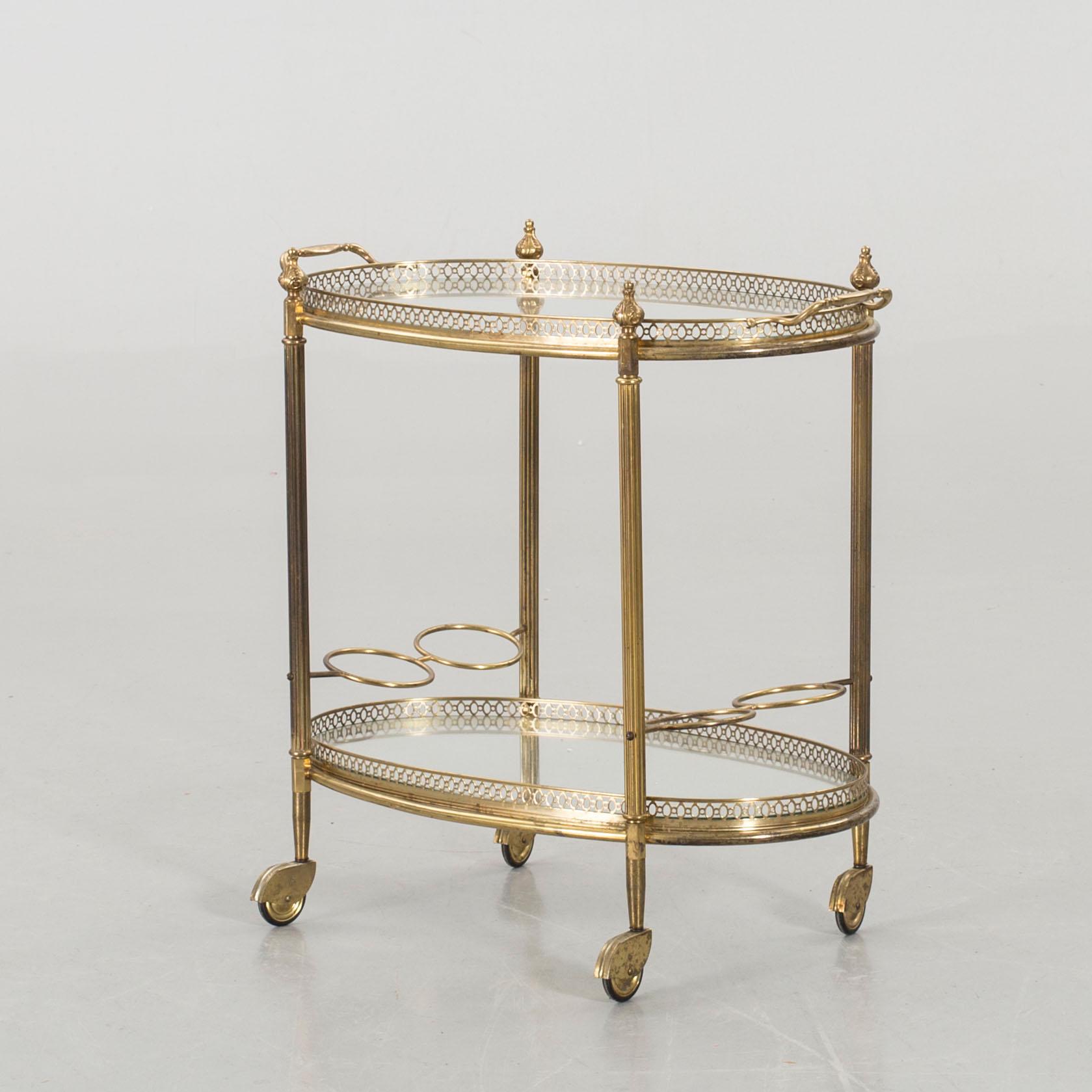 A BRASS TROLLEY SECOND HALF OF 20TH CENTURY.