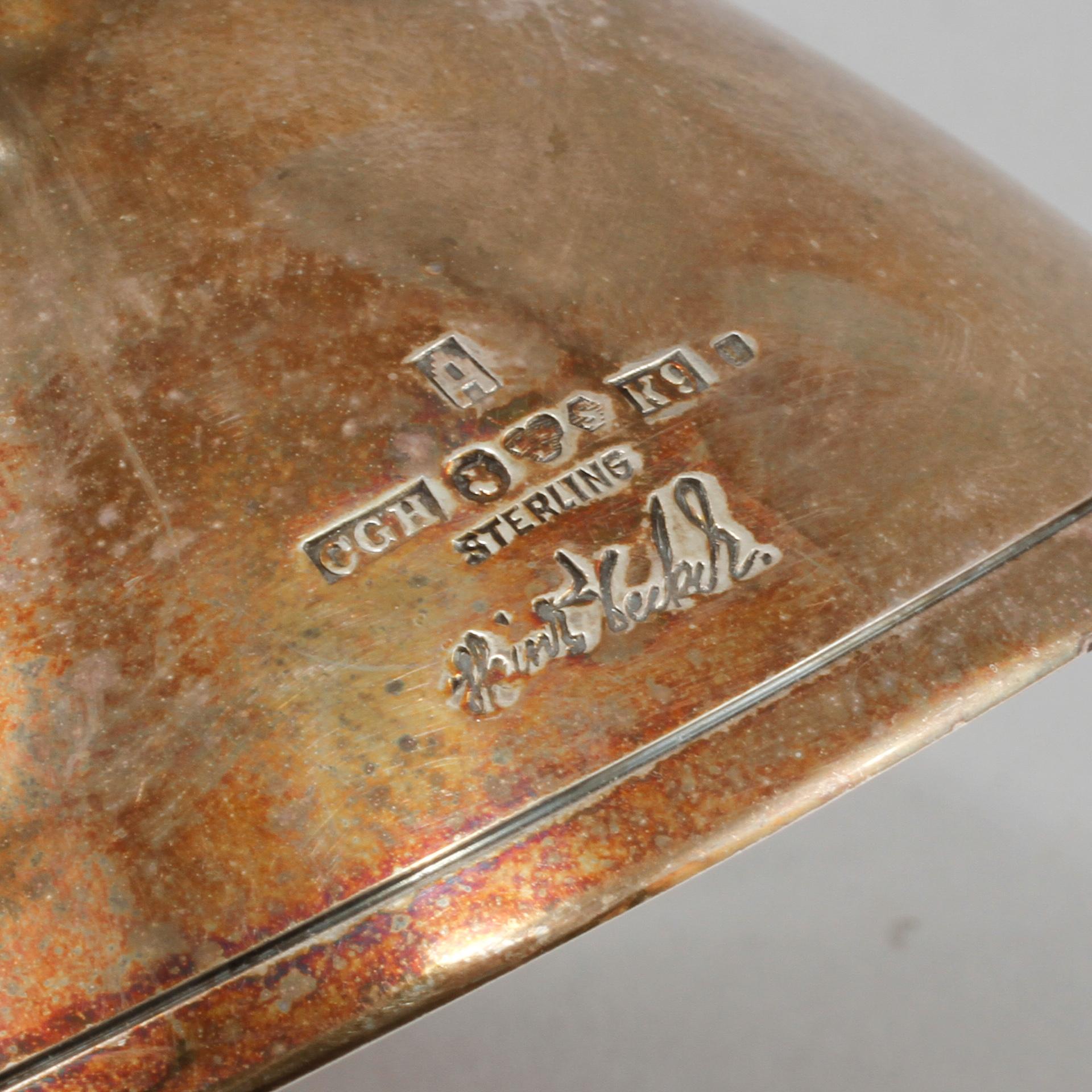 LJUSSTAKAR, ett par, silver, troligen Heinz Decker för C.G. Hallberg, Stockholm, 1957 och 1960. Vikt 233 g.