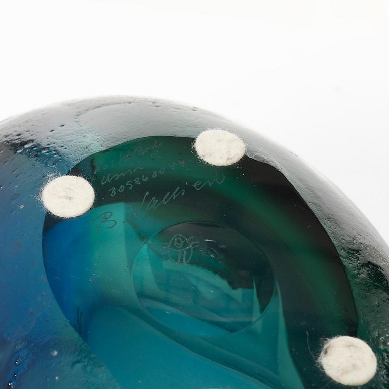 Bertil Vallien, a unique glass vase, Kosta Boda, Sweden, signed.