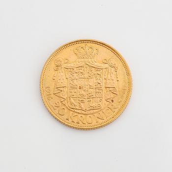 A Danish goldcoin, 20 kr, 1916.