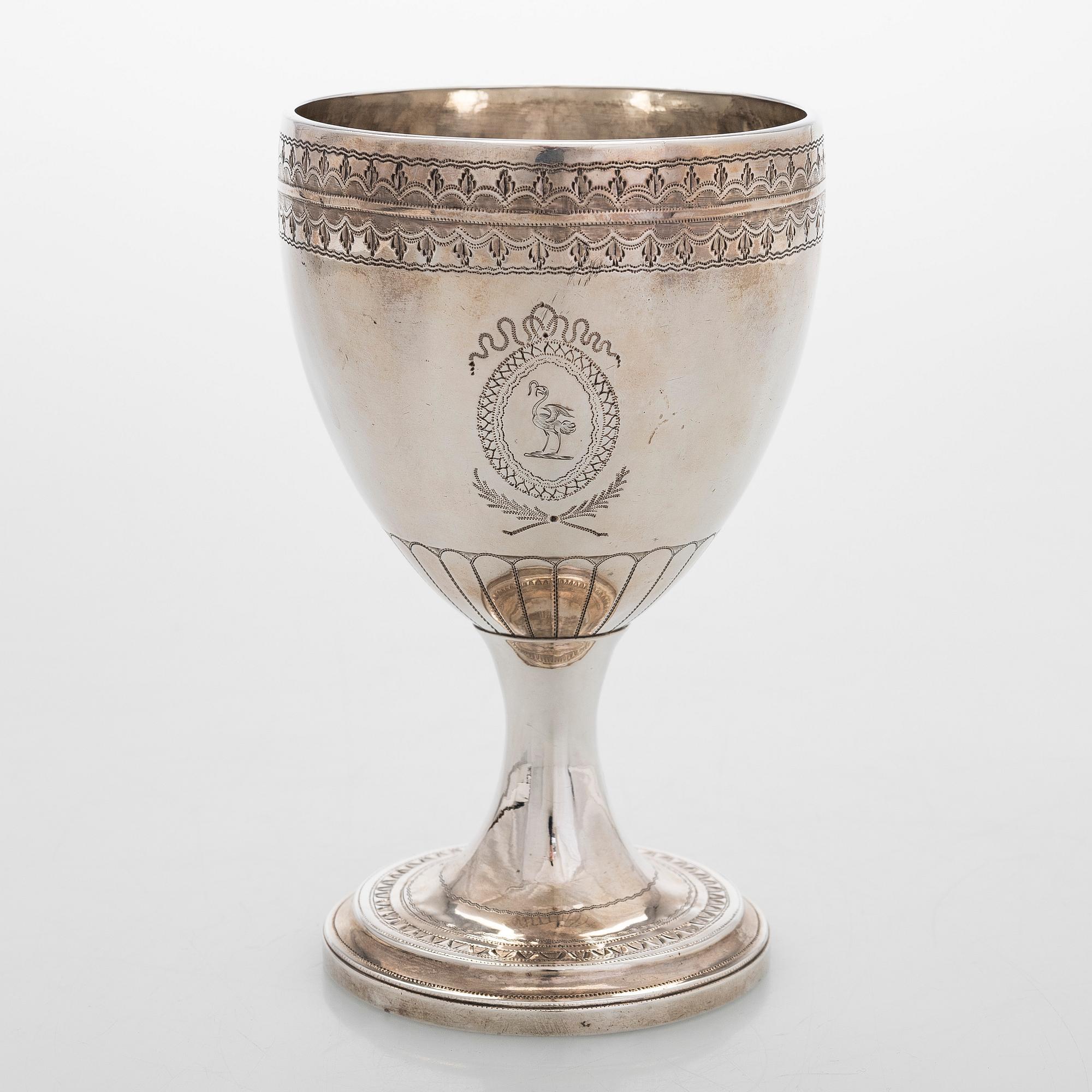 Bägare, sterlingsilver, Dublin kring år 1800.