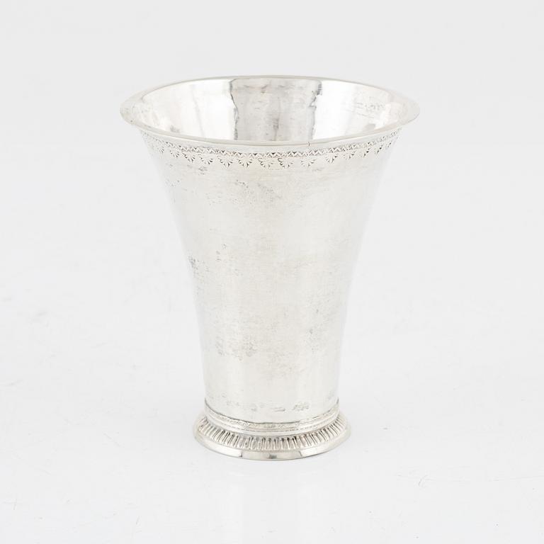 Arvid Castman, bägare, silver, Eksjö 1777.