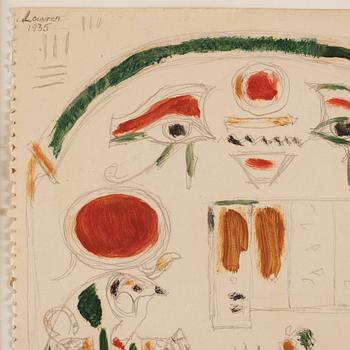 Ragnhild Keyser, Sketch from the Louvre, 1935.