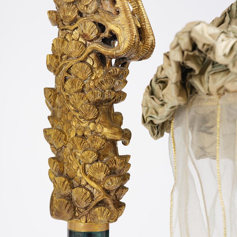 A pair of Art Deco chinoiserie floor lamps, 1920's.