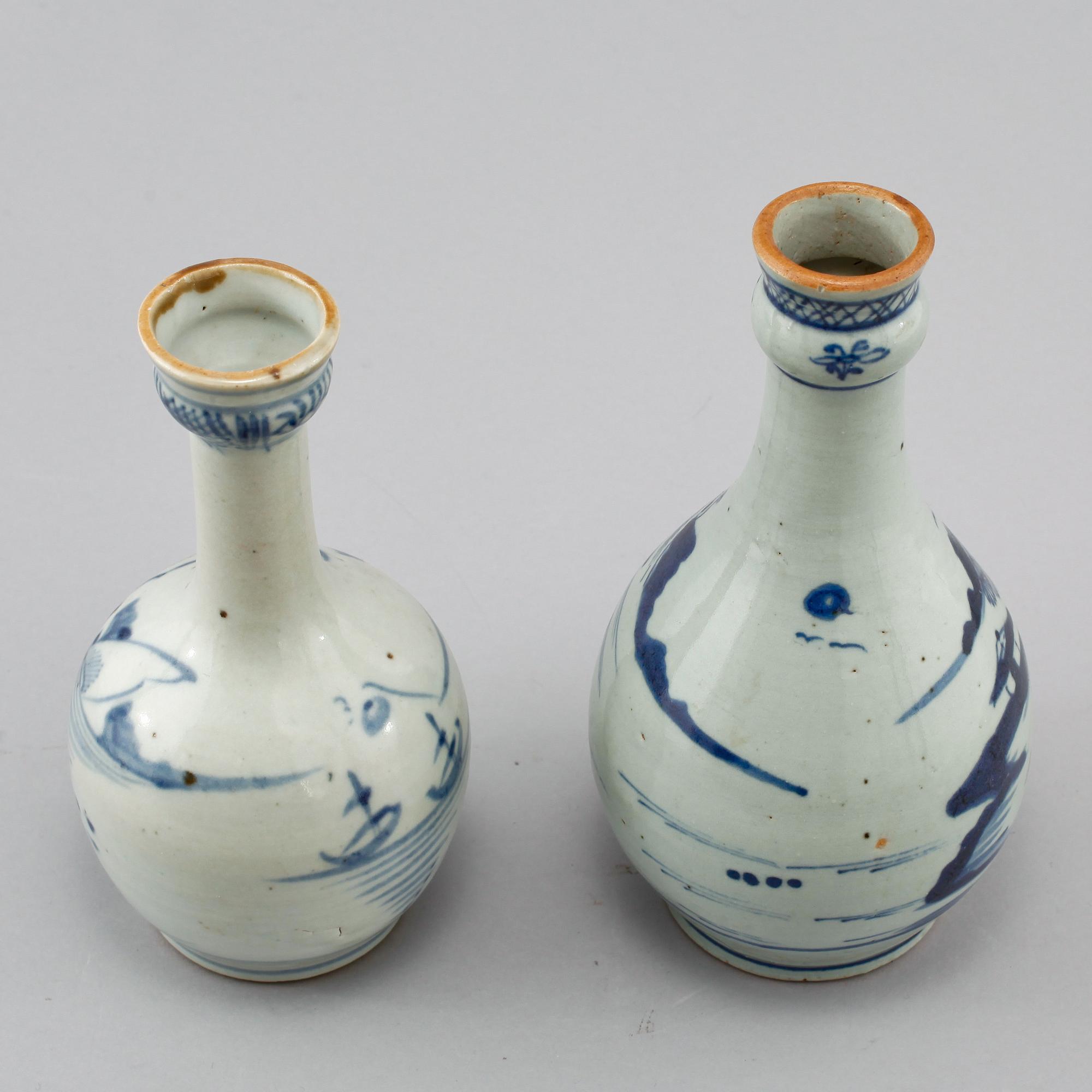 VASER, 2 st, porslin, Kina, 1800-tal.