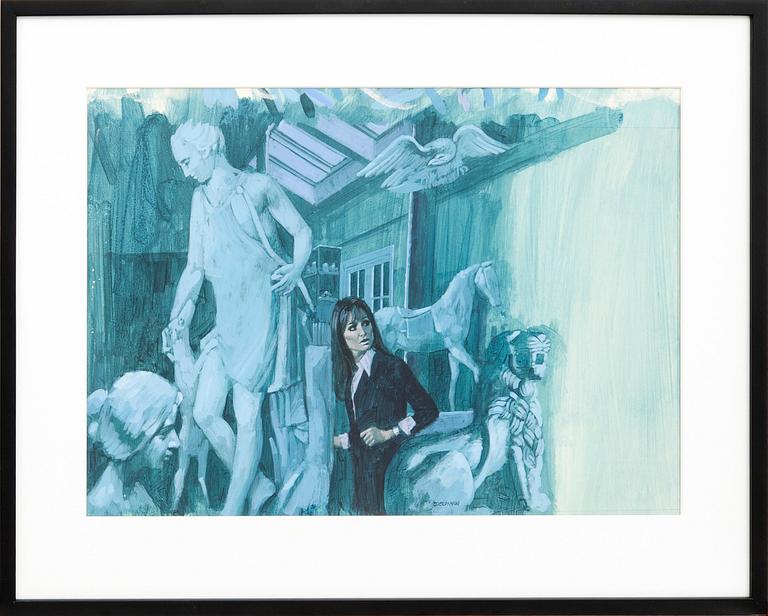Yrjö Edelmann, mixed media signed.