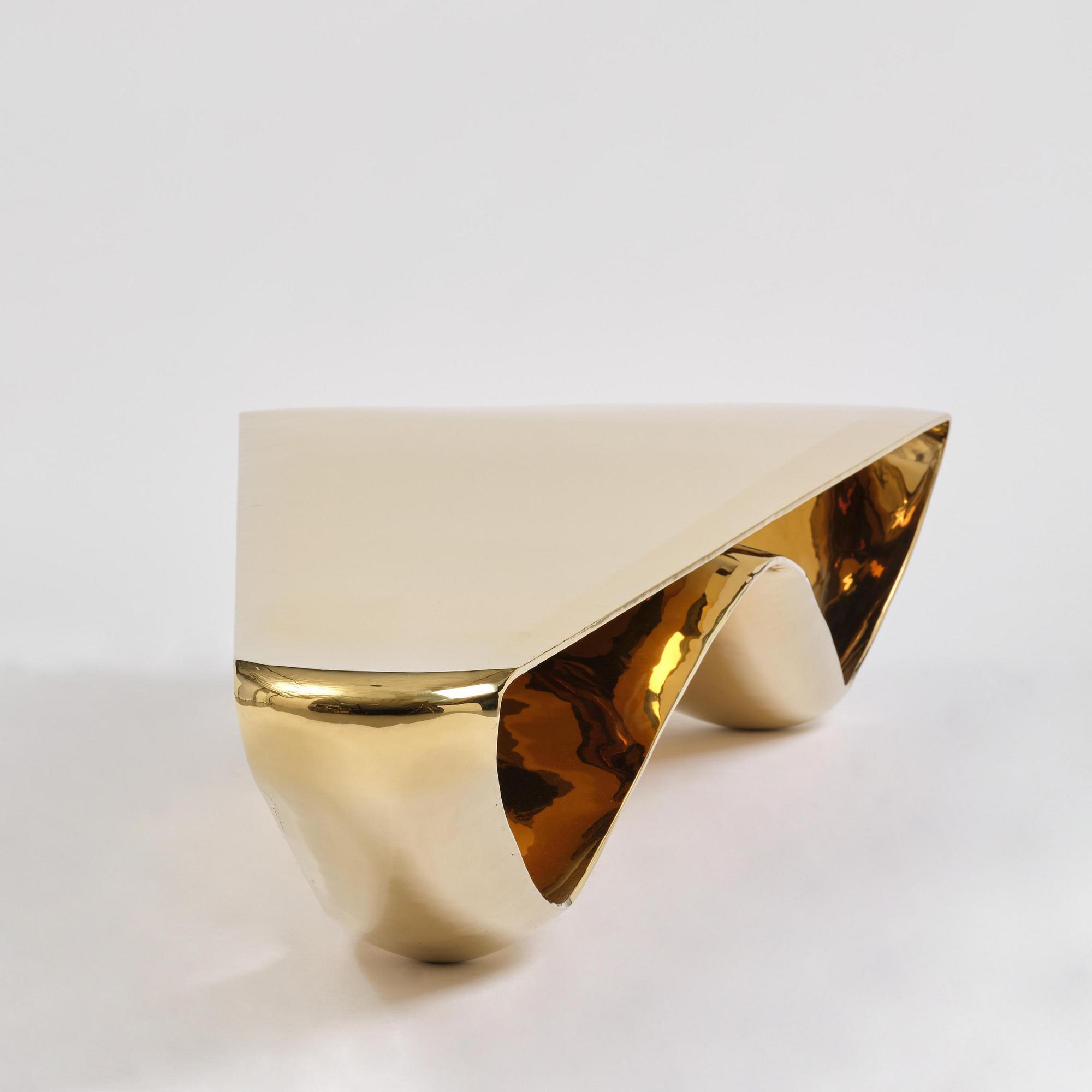 Johan Jonsson, soffbord/skulptur, "Luscious P1 Series" (Golden Table Edition), prototyp 1/2, 2010-2012.