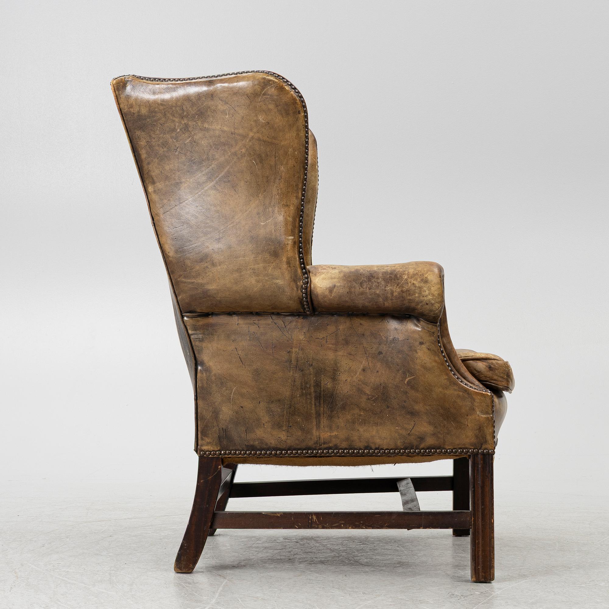 Armchair, so-called wing chair, second half of the 20th century.