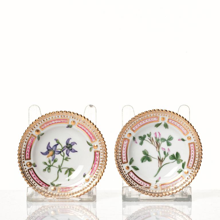 A group of 11 pieces of Royal Copenhagen "Flora Danica", Denmark, 20th Century.