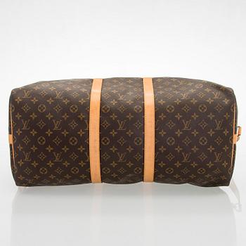 Louis Vuitton, a Monogram Canvas 'Keepall 55 Bandoulière' weekend bag.
