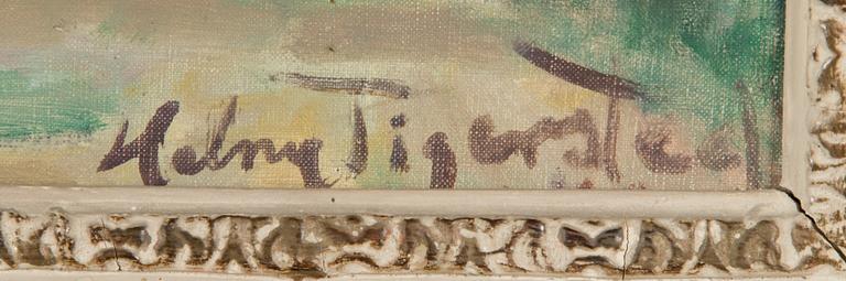 Helny Tigerstedt, olja på duk, signerad.