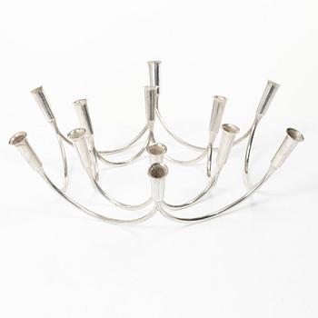Eigil Jensen, candelabrum, 2 pieces, sterling silver, A Michelsen, Denmark, 1957–58.