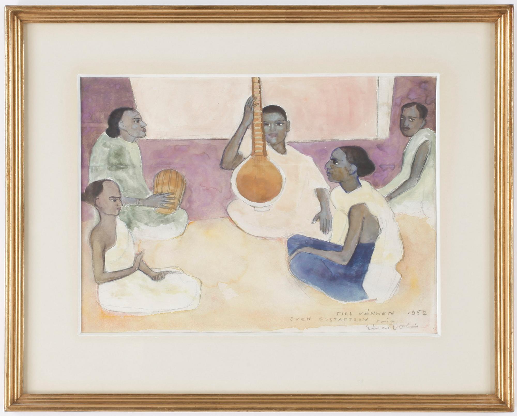 EINAR JOLIN, akvarell. Signerad och daterad -52.