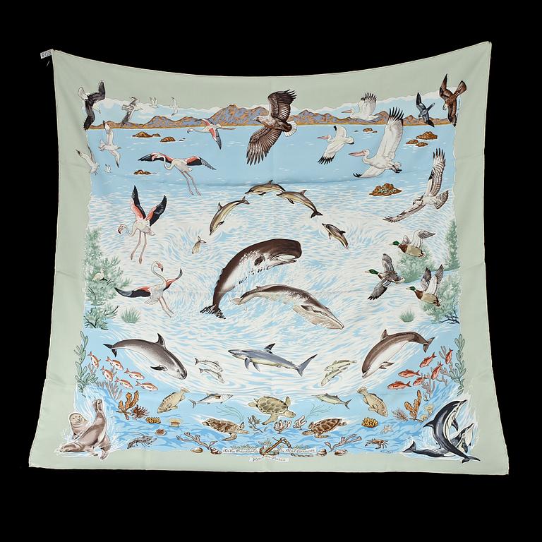 SCARF, siden, "La Vie Precieuse de la Mediterrane", design Robert Dallet, Hermes.