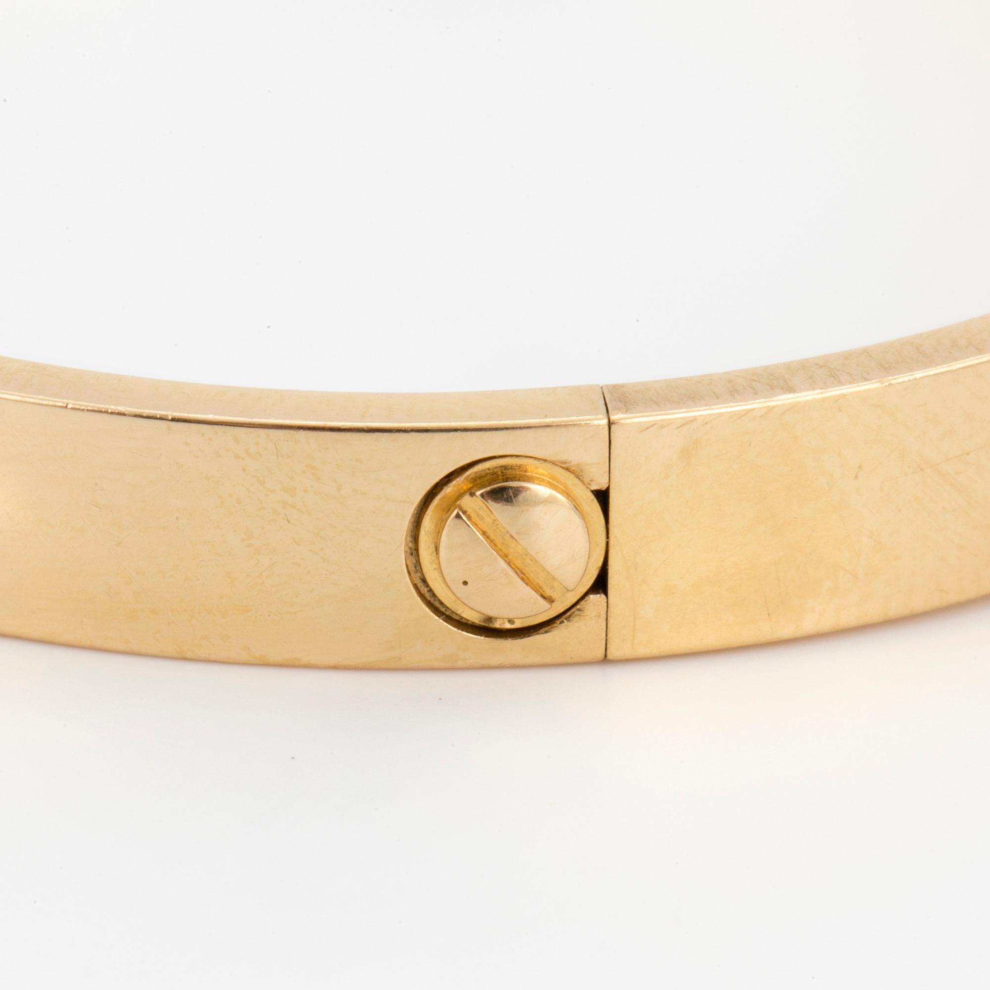 An 18K gold Cartier 'Love' bangle.