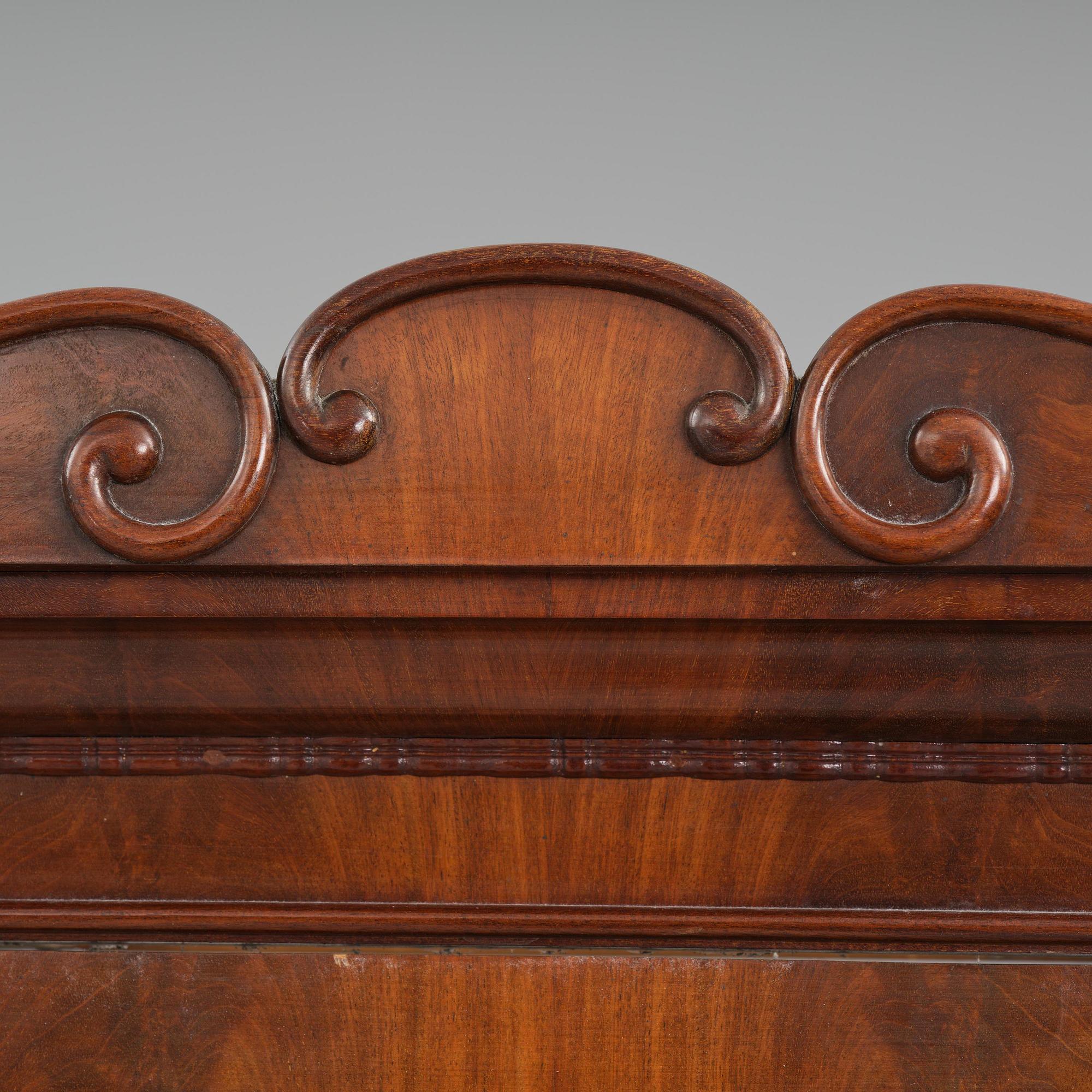 A pair of late Empire mahogany book cabinets, Stockholm, 1820/30's.