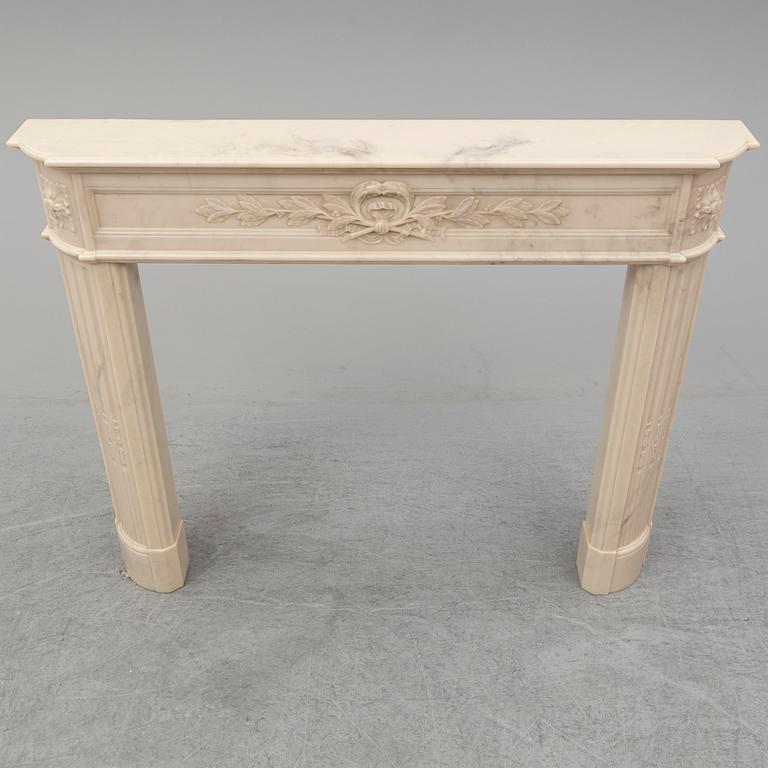 A fireplace surround, late 20th century.