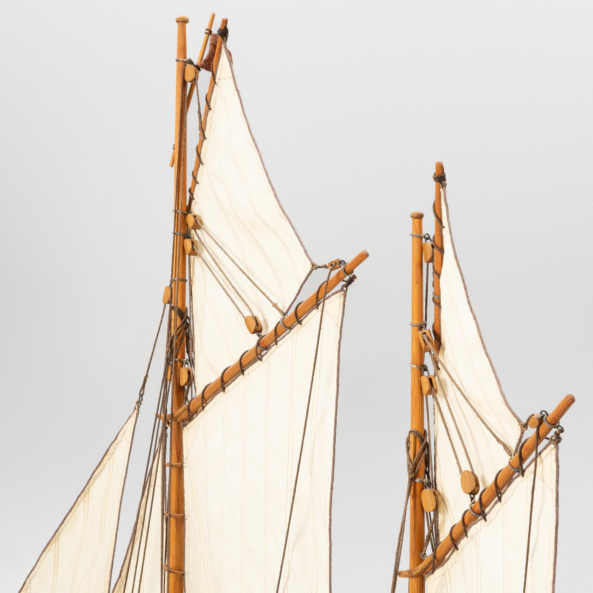 Modell av galeasen "Petter" av Orust, Lars Herngren 1990-tal.