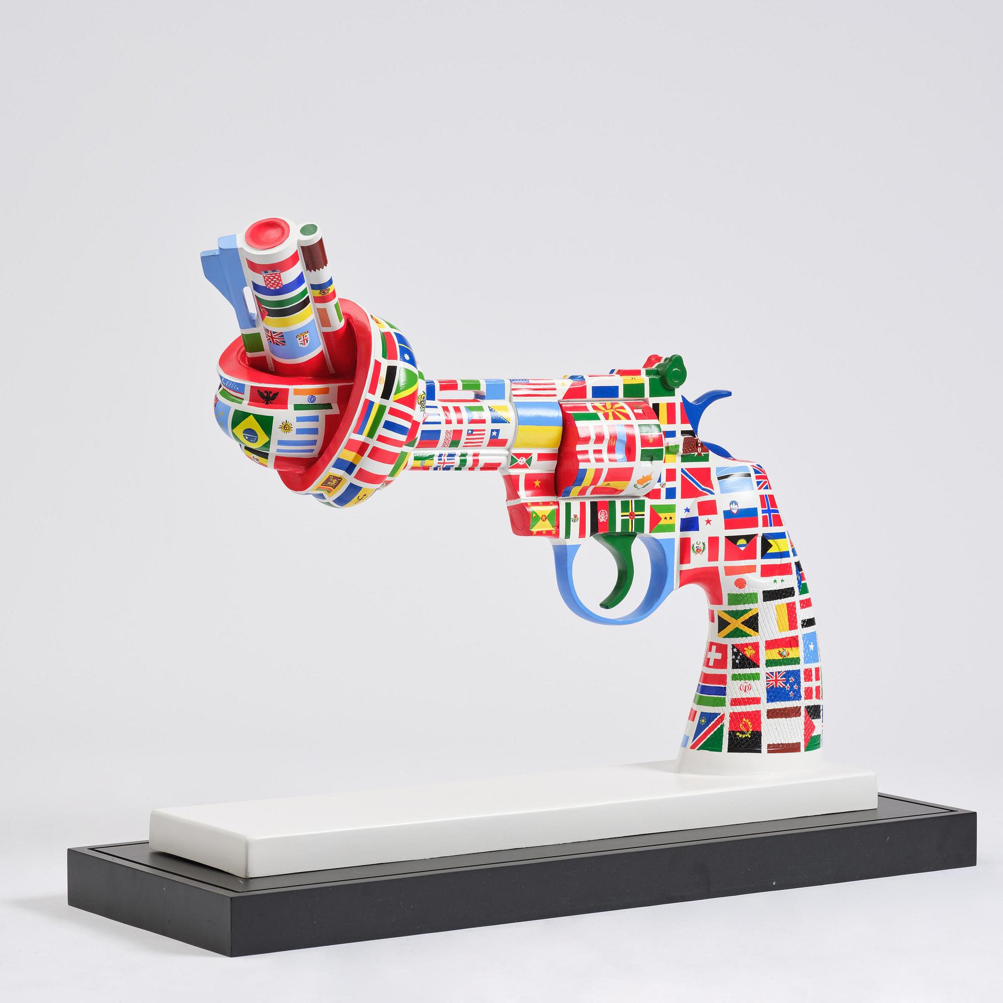 Carl Fredrik Reuterswärd, "One World for Non-Violence".