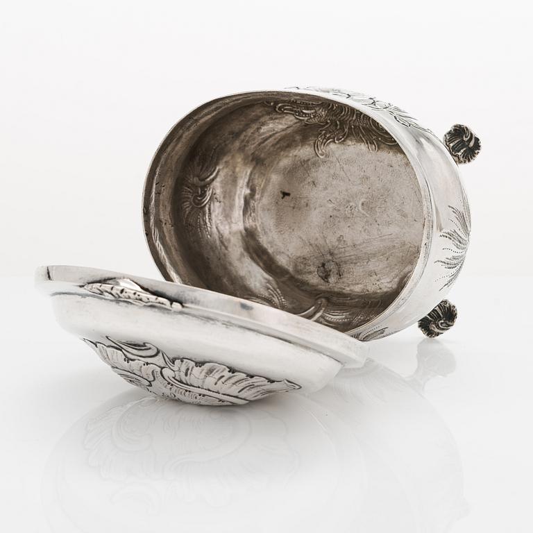Sockerskrin, silver, rokoko, Hildebrand, Berlin, 1700-talets tredje fjärdedel.