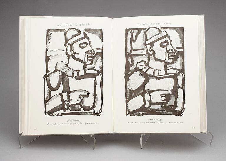 BÖCKER, 2 vol, "ROUAULT OEUVRE GRAVÉ", med originaletsning intygad o numr av Isabelle Rouault 81/100.