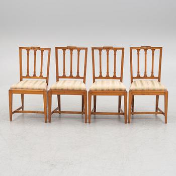 Four late Gustavian chairs by Johan Hammarström (Stockholm, Sweden, 1794-1812/19).
