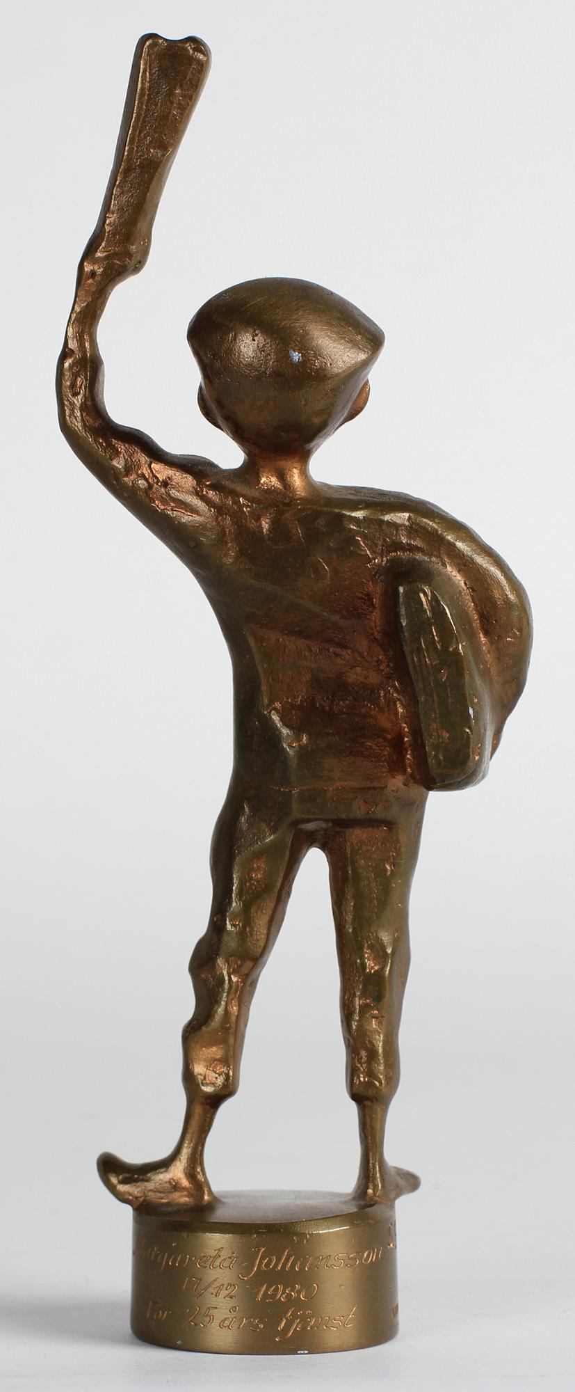 STIG BLOMBERG, skulptur, brons, monogramssign. Gjutarstämpel Herman Bergman.