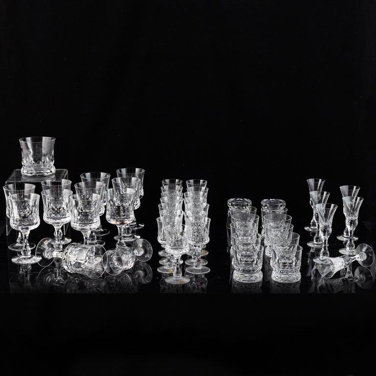 Göran Wärff, a part 'Prince' glass service, for Kosta Boda (46 pieces).