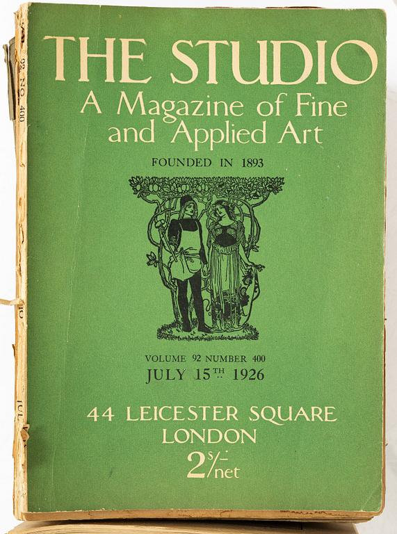 Tidskrift, 43 exemplar, "The Studio", London, 1904-1926.