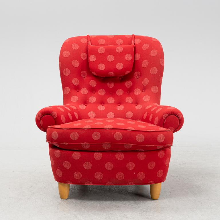 Carl Malmsten, fåtölj, "Jättepaddan", O.H. Sjögren, Tranås.