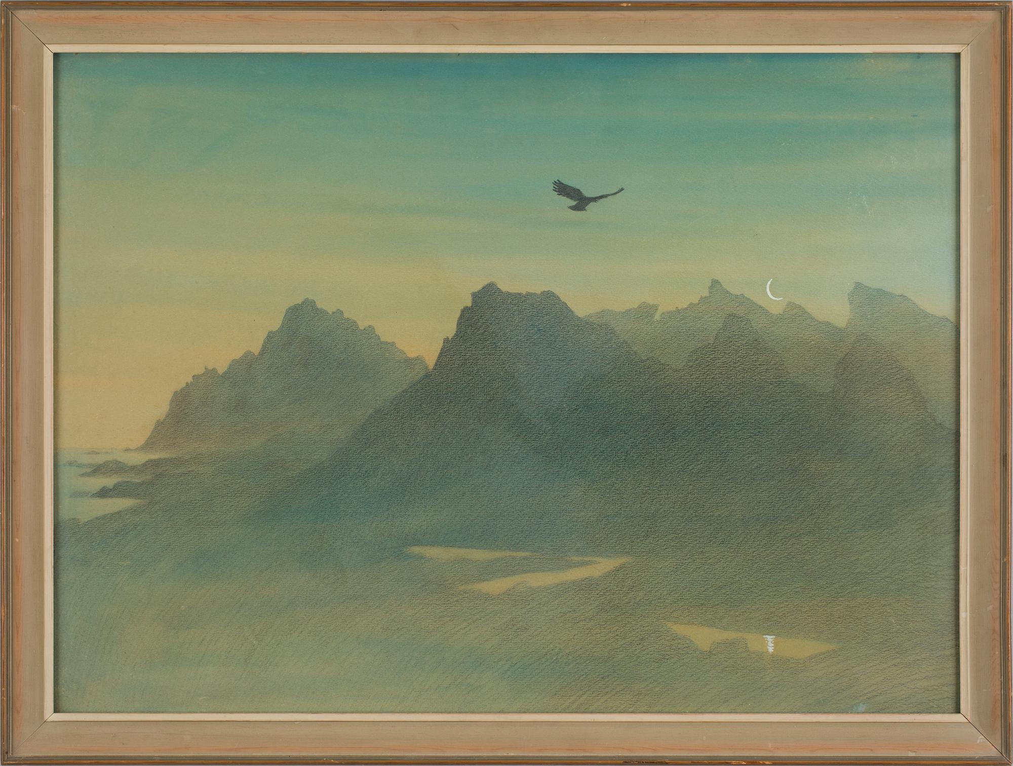 THOROLF HOLMBOE. Tillskriven. Akvarell och blyerts med täckvitt. Intygad a tergo.