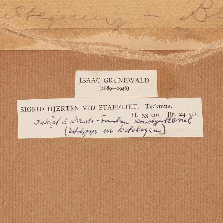Isaac Grünewald, "Sigrid Hjertén vid staffliet".