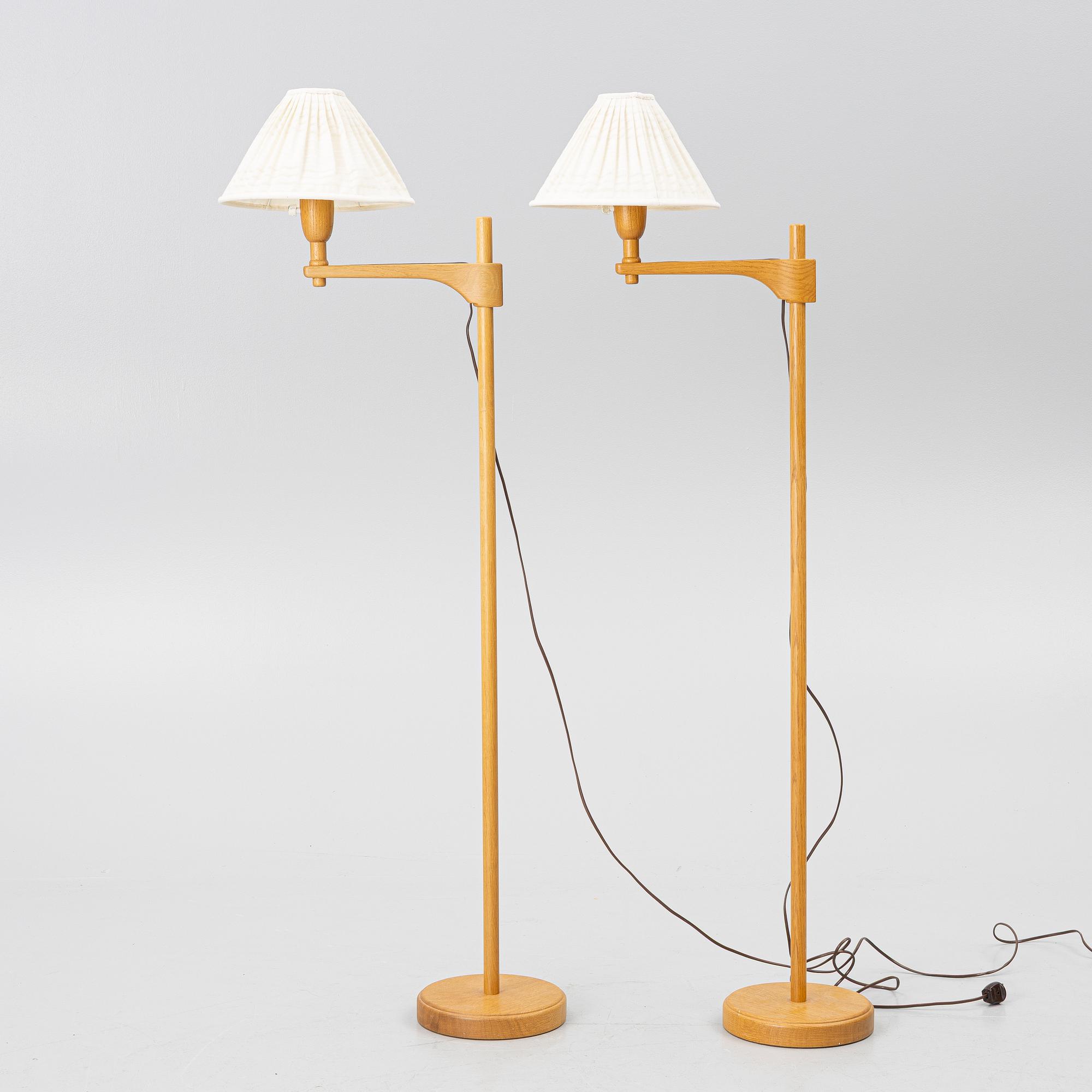 Carl Malmsten, a pair of 'Staken' floor lamps.