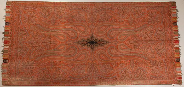 SJAL, PAISLEY. Sekelskiftet 18/1900. Ca 328x155 cm.