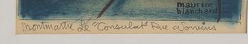 Maurice Blanchard, "Montmartre The 'Consulat' Rue Norvins".