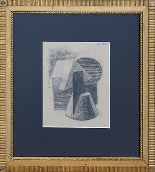 UNIDENTIFIED ARTIST, CHARCOAL DRAWING. SIGNED AND DATED 1954. - Bukowskis