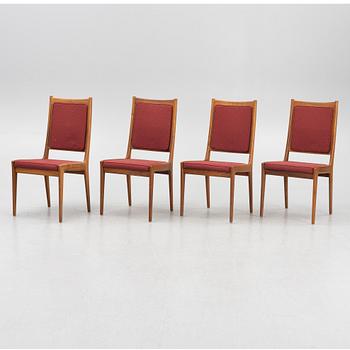 Karl Erik Ekselius, a set of four chairs, JOC Möbler, Vetlanda, 1950's/60's.