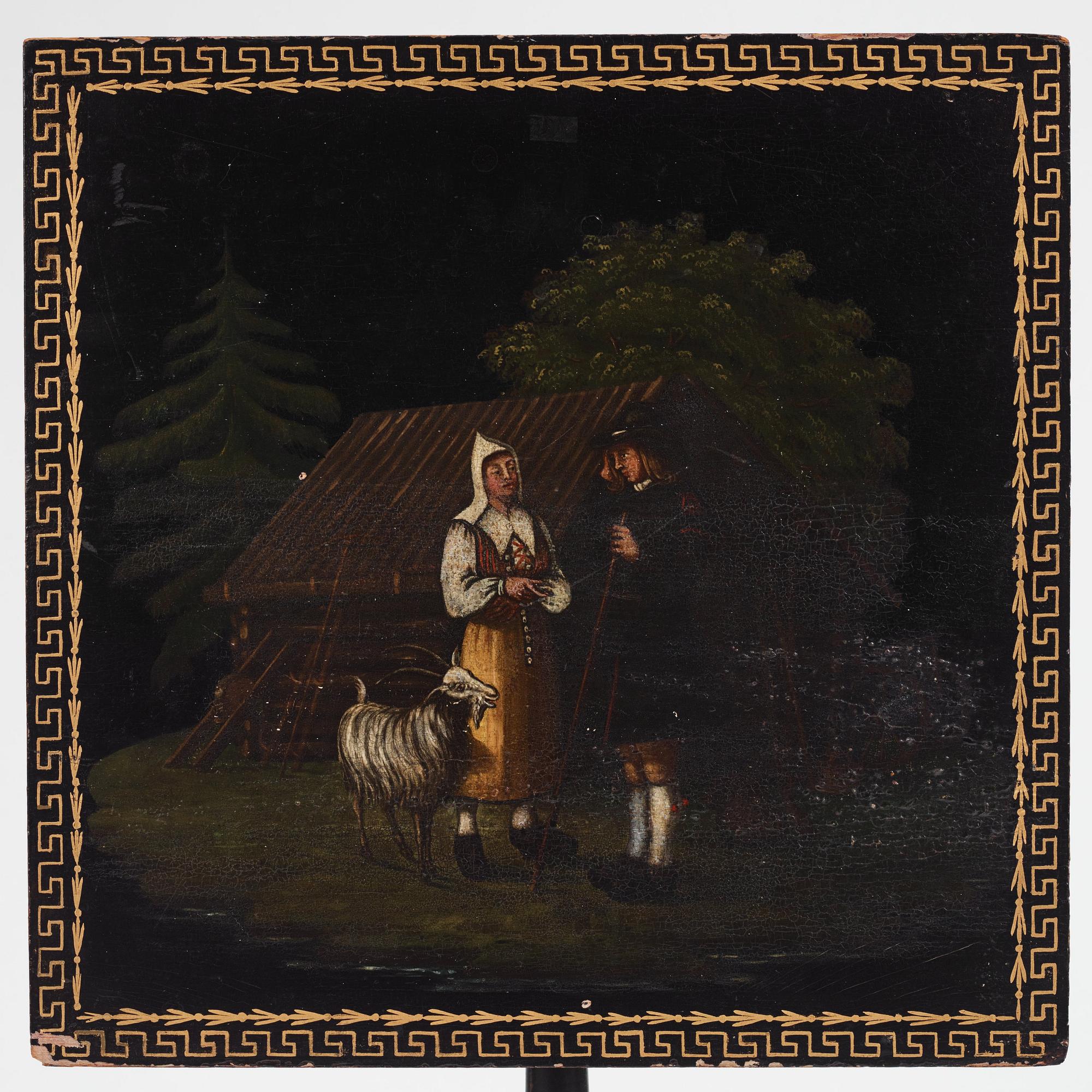 A pair of Swedish tilt top tables, from Nils Asplind's workshop, active 1785-1820.