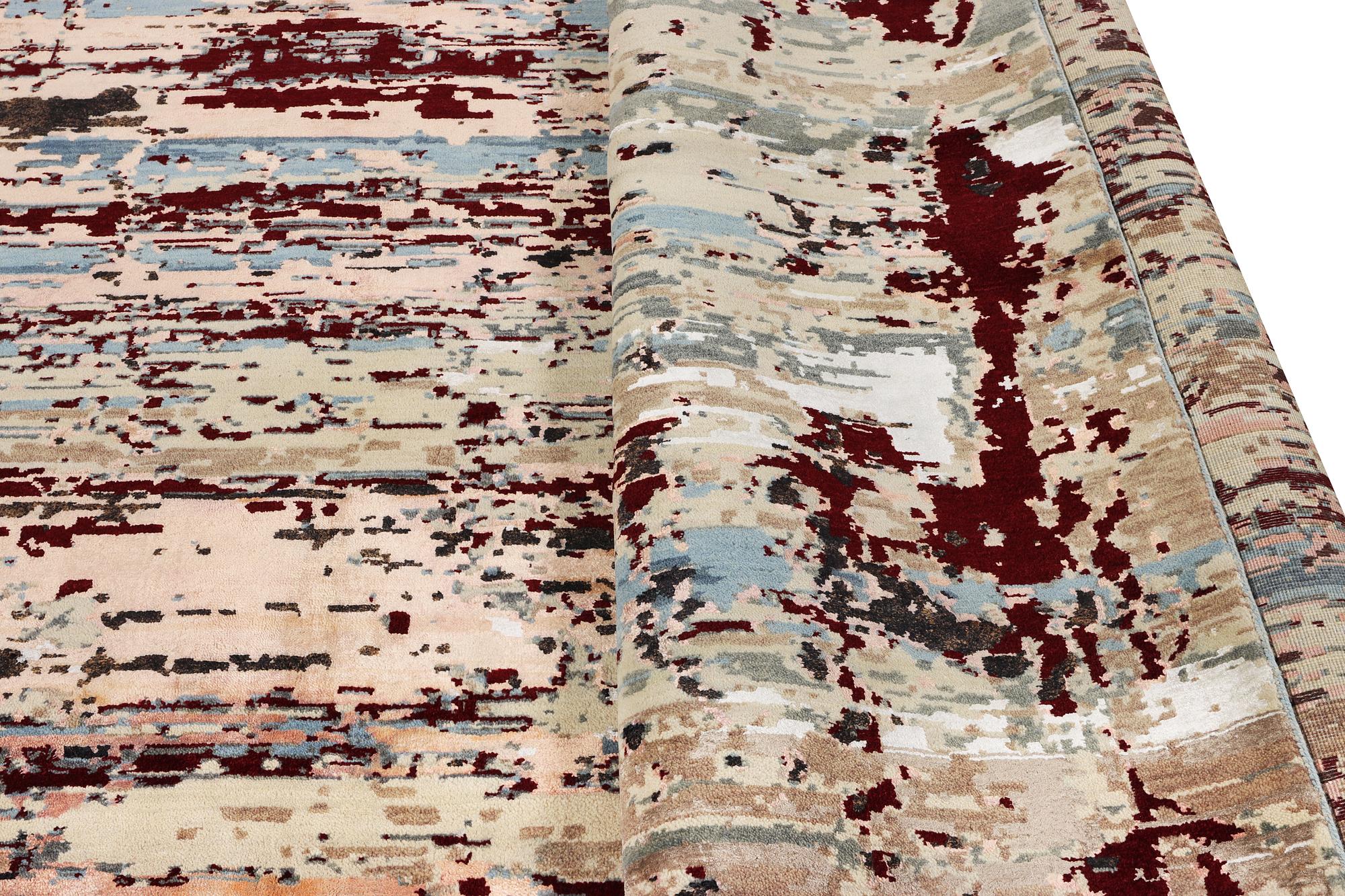 An oriental carpet with modern design, ca. 377 x 277 cm.