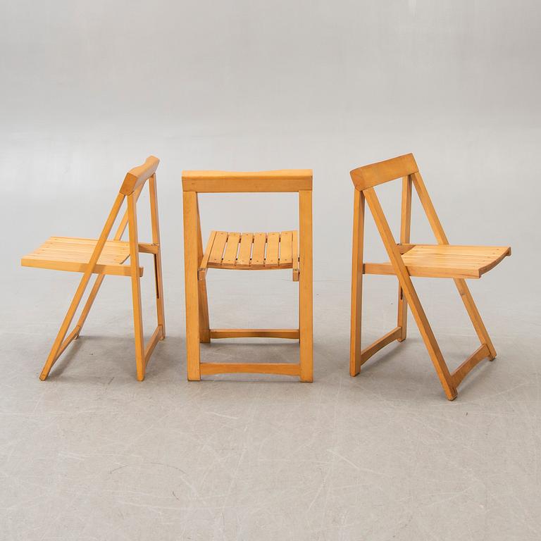 Aldo Jacober, 6 folding chairs for Bazzani, Italy 1970s.